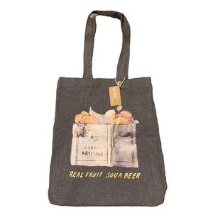 Urban Artifact Grey 'Real Fruit Sour Beer' Graphic Tote Bag